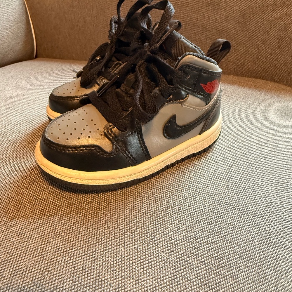 Toddler Black and Gray Jordans